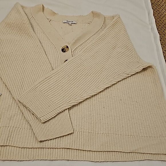 Madewell Ribbed Lyle Henley Sweater Large - Picture 5 of 5